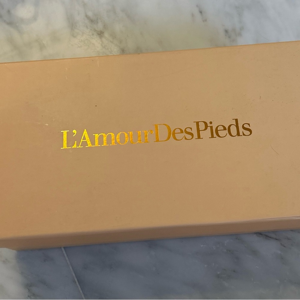 L’AmourDesPieds Wavan Leather Shoes Silver/Gold Size 7 - Picture 2 of 8